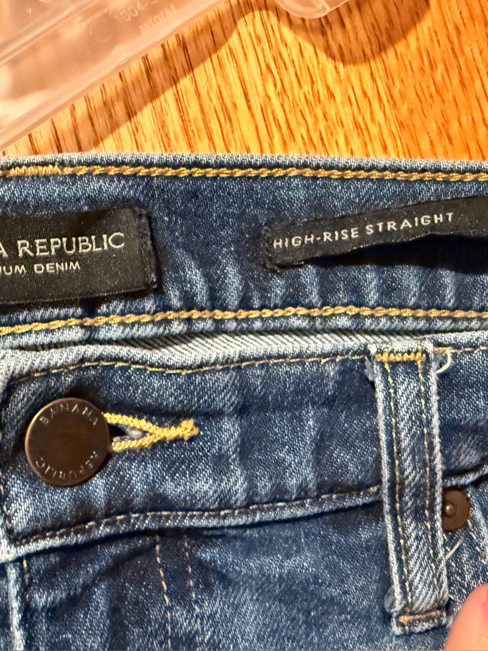 Banana Republic High-Rise Straight Jeans - Indigo Blue